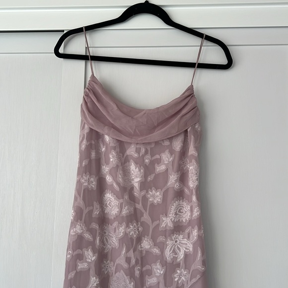 UO Tierra Chiffon Cowl Neck Asymmetrical Midi Dress - Small - Picture 3 of 5